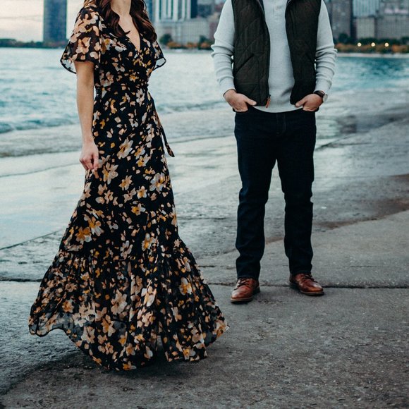 Lulu's Floral Black and Yellow Maxi Dress - Picture 4 of 7